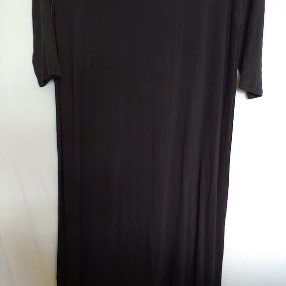 Wearever J.Jill long sleeve semi sheer maxi dress ultra high slits up sides MT - Picture 6 of 13